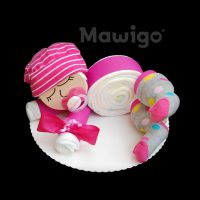 Mawigo Windelgeschenk Windelbaby pink Punkte