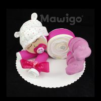 Mawigo Windelgeschenk Windelbaby pink Öhrchen