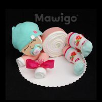 Mawigo Windelgeschenk Windelbaby rosa türkis