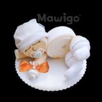 Mawigo Windeltorte Windelbaby weiß neutral