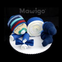 Mawigo Windeltorte Windelbaby dunkelblau Streifen