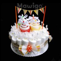 Mawigo Windeltorte Windelkuchen neutral Muffin Wimpelkette