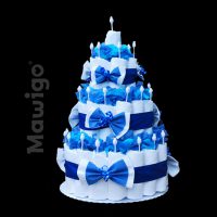 Mawigo Windelgeschenk klassische Windeltorte dunkelblau