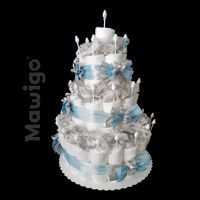 Mawigo Windelgeschenk klassische Windeltorte grau