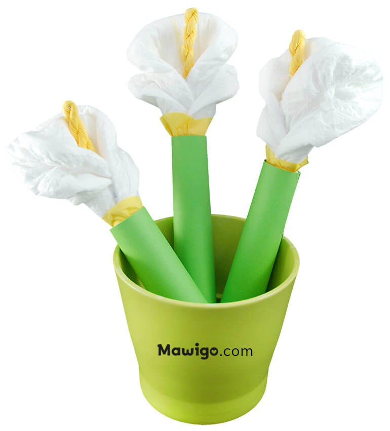 Mawigo Windelblumen Calla weiß Hauptmotiv Mawigo Windeltorte Windelblumen Calla Hauptmotiv