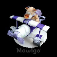 Mawigo Windeltorte Windelflugzeug klein lila