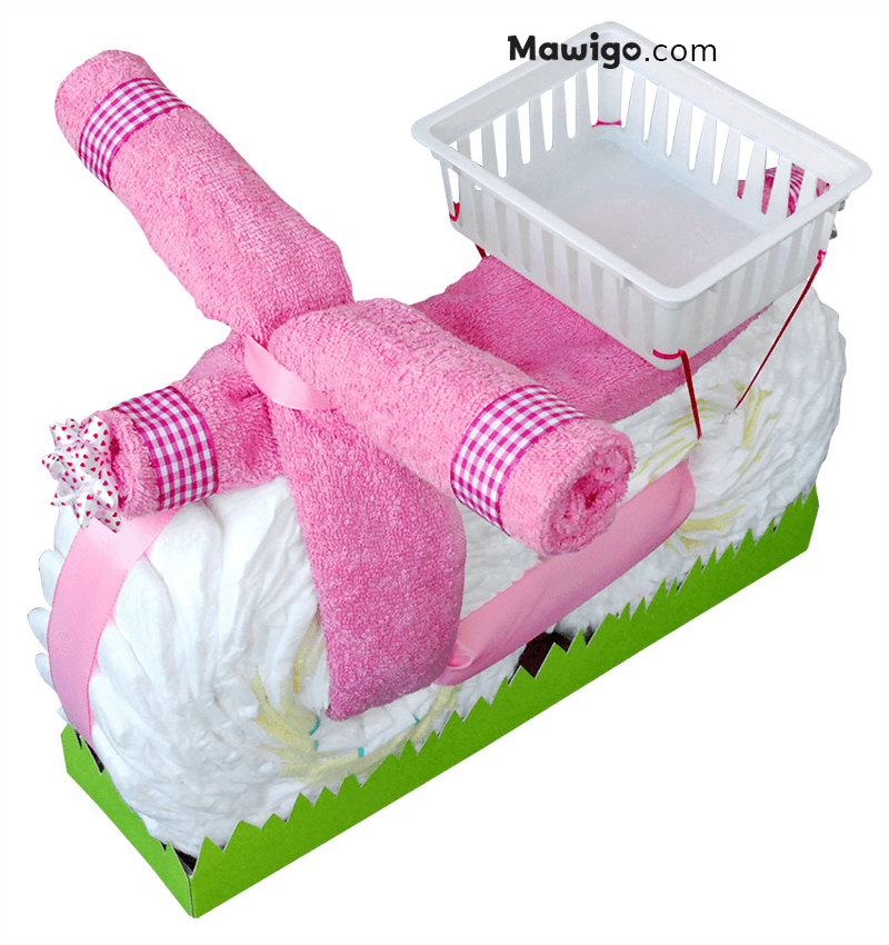 Mawigo Windelmotorrad rosa Hauptmotiv Mawigo Windeltorte Windelmotorrad rosa Hauptmotiv