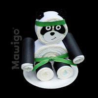 Mawigo Windelpanda grün Stirnband Gürtel