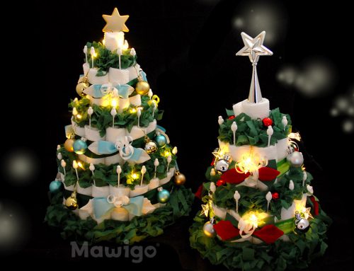 Windelweihnachtsbäume zum Fest