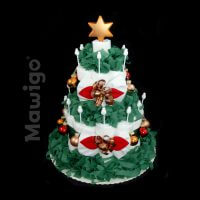 Mawigo Windeltorte Windelweihnachtsbaum rot bronze