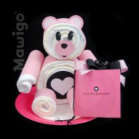 Mawigo Windeltorte Windelglückwunschbär pink