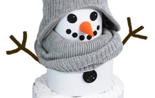 Großer Windelschneemann von Mawigo Windelgeschenk