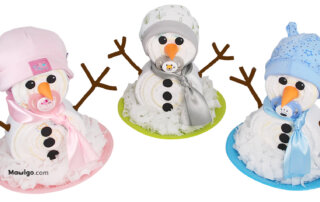 Mawigo Windelgeschenk Schneemann Schnuller